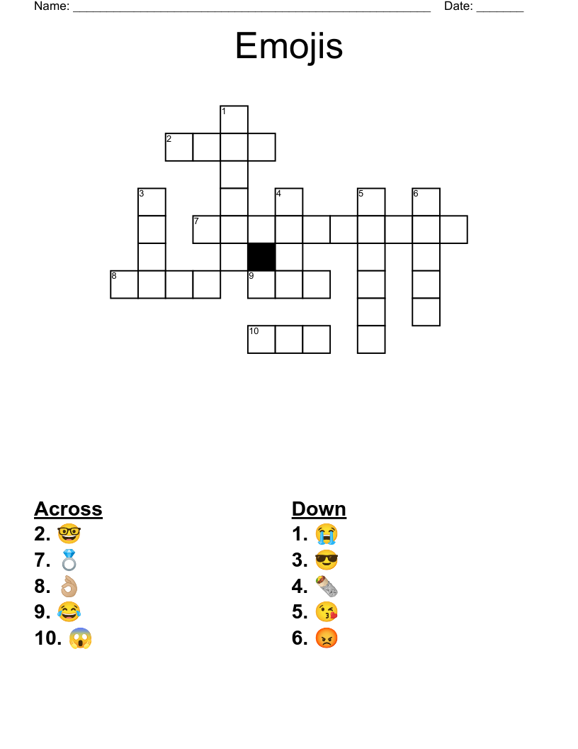 Emojis Crossword WordMint