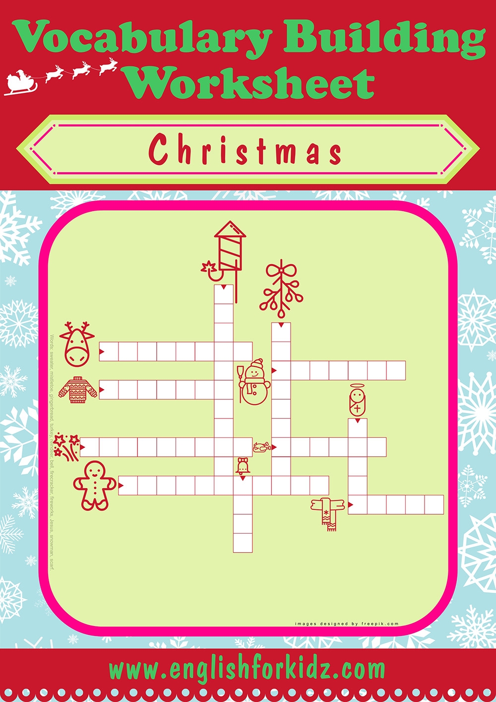 Christmas Crossword Puzzle Printable