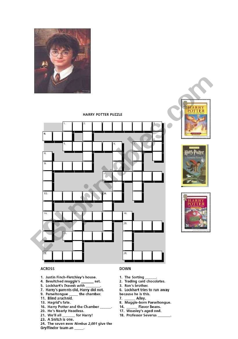 Harry Potter Crossword Puzzle Printable