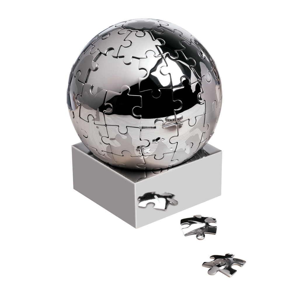 Executive Magnetic Stainless Steel World Puzzle Globe Desk Jigsaw Paper Weight EBay