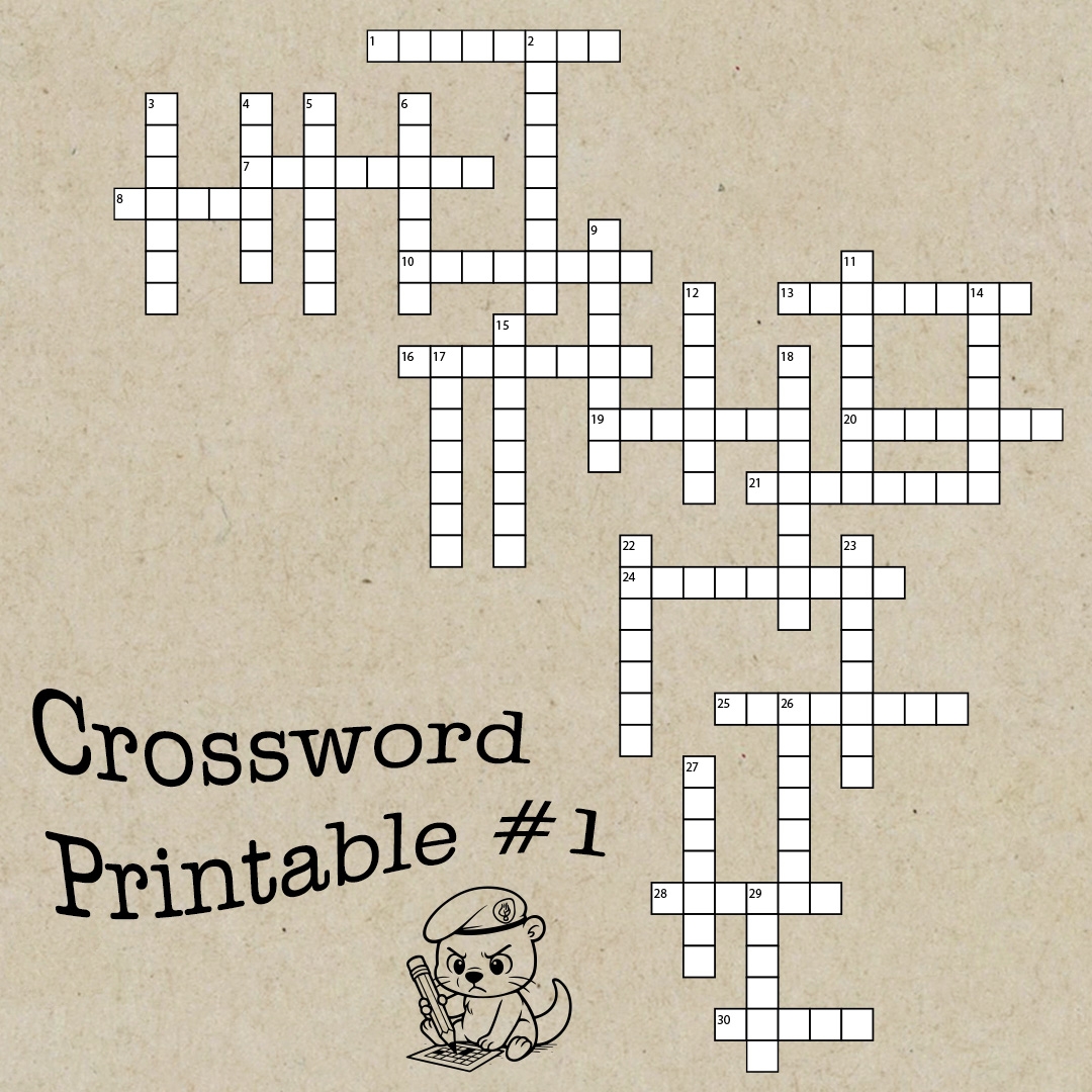 Printable On Theme Crossword Puzzles