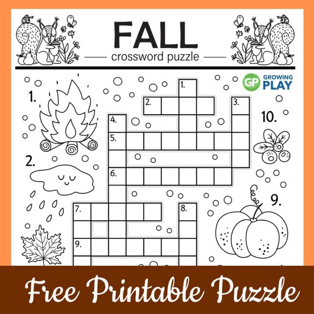 Crossword Puzzles For Seniors Printable