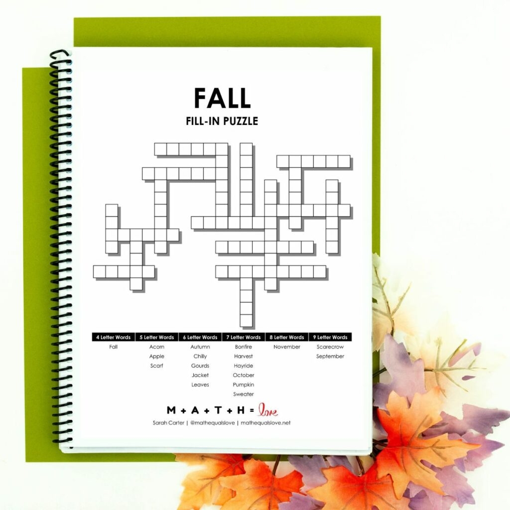 Autumn Sale For Crossword Puzzles
