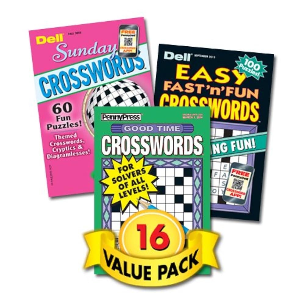 Family Fun Crosswords For Teens Adults Seniors 16 Pack Paperback Penny Press Dell Magazines Penny Press Dell Magazines Amazon Books