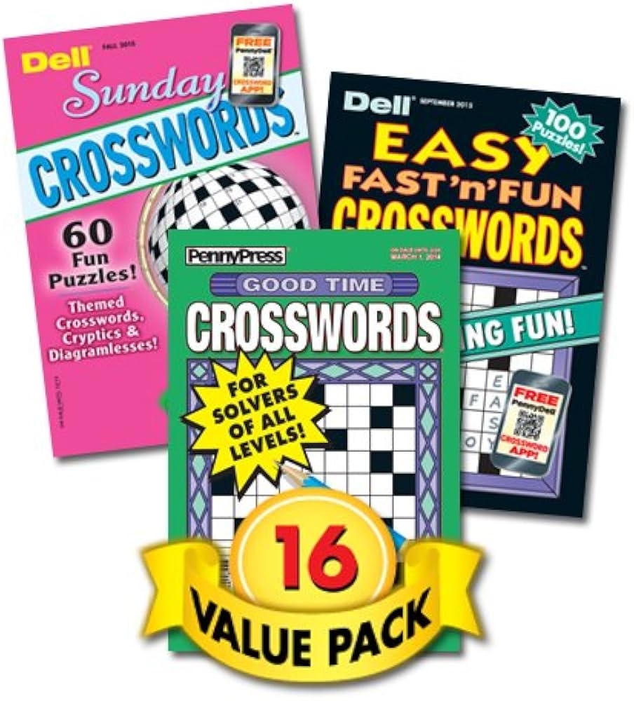 Family Fun Crosswords For Teens Adults Seniors 16 Pack Paperback Penny Press Dell Magazines Penny Press Dell Magazines Amazon Books