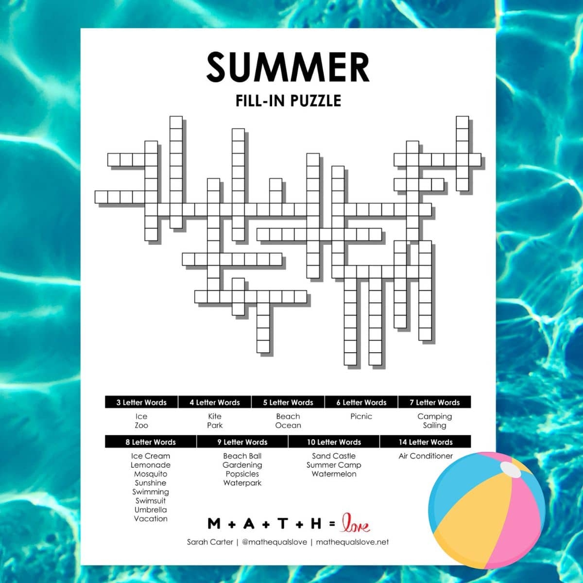 Fill In Puzzles Math Love