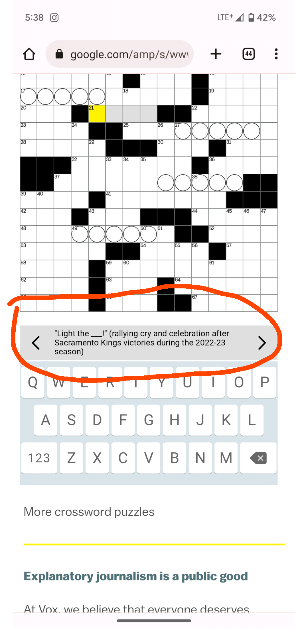 Fill In The Blank Crossword Clues R crossword