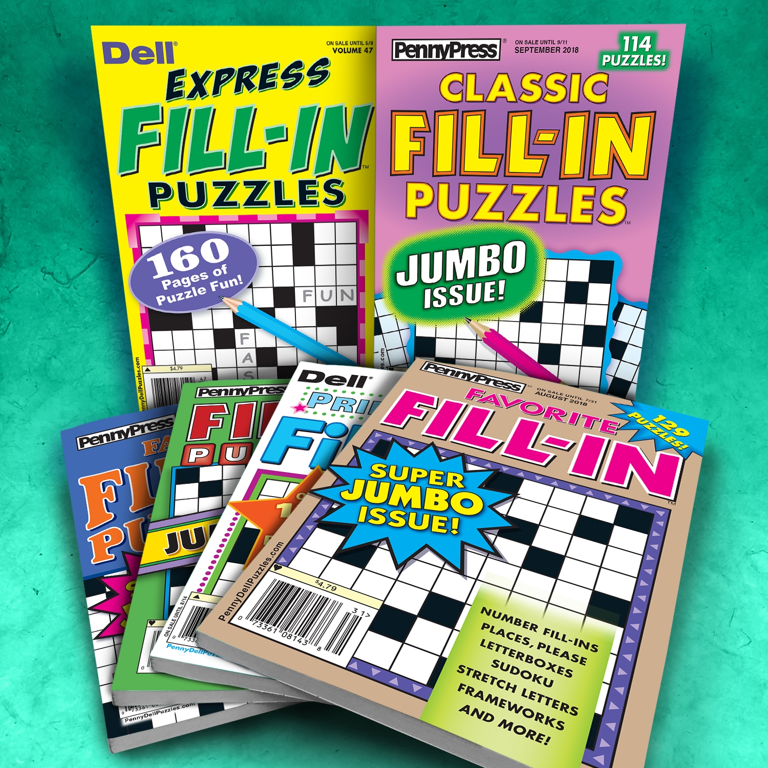 Fill In Value Pack 32 40 Penny Dell Bulk Puzzles