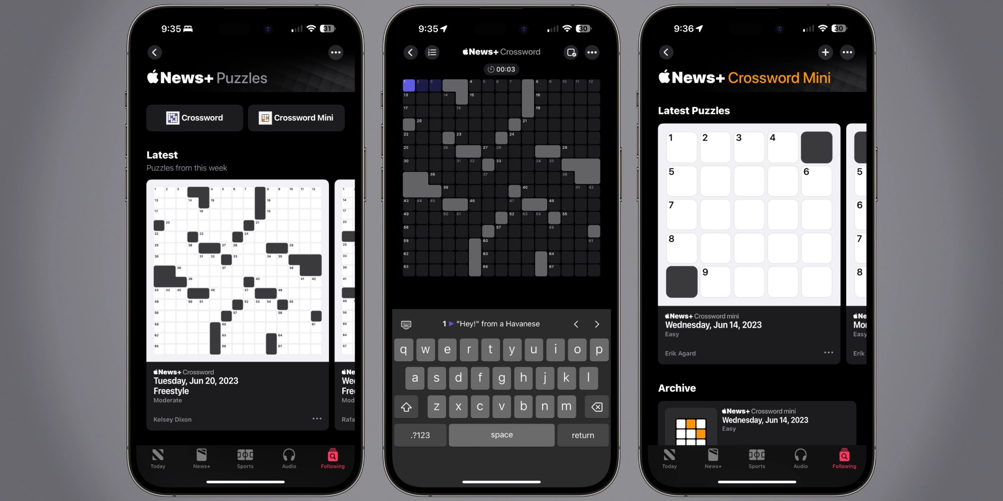 First Look At Apple News Crossword Puzzles In IOS 17
