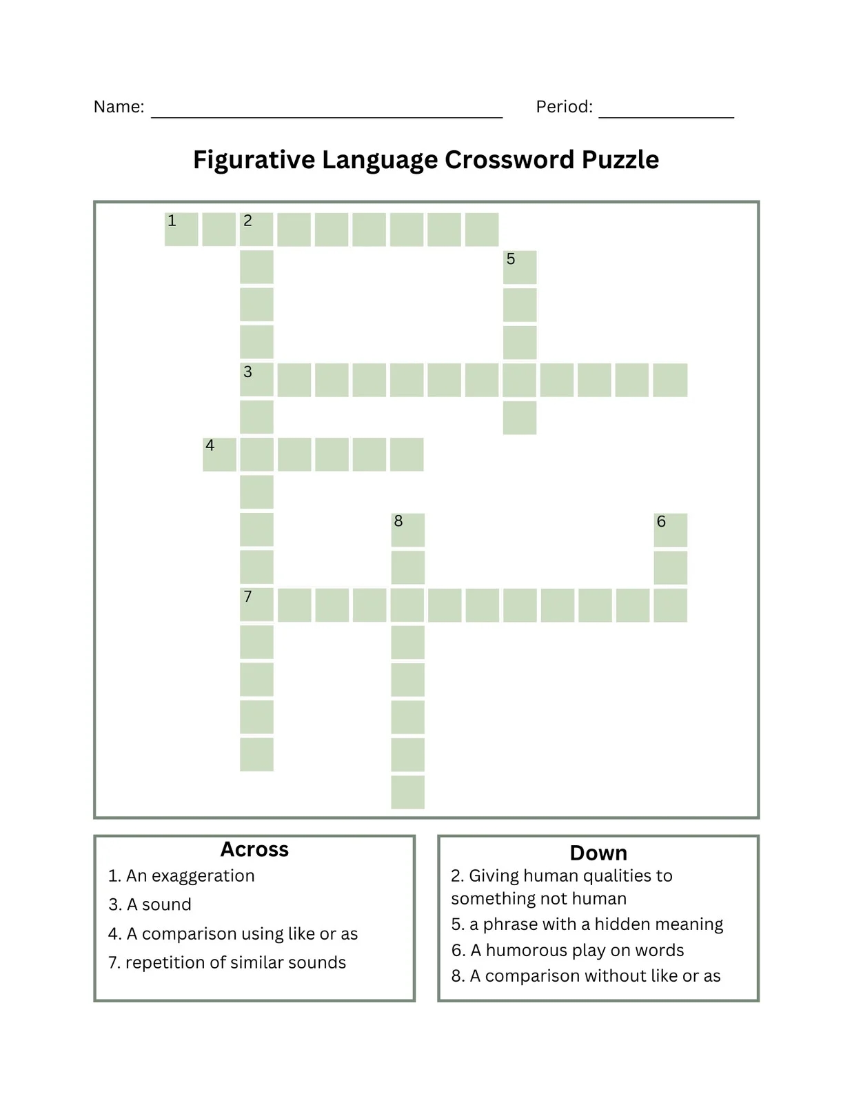 Free And Customizable Crossword Puzzle Templates Canva