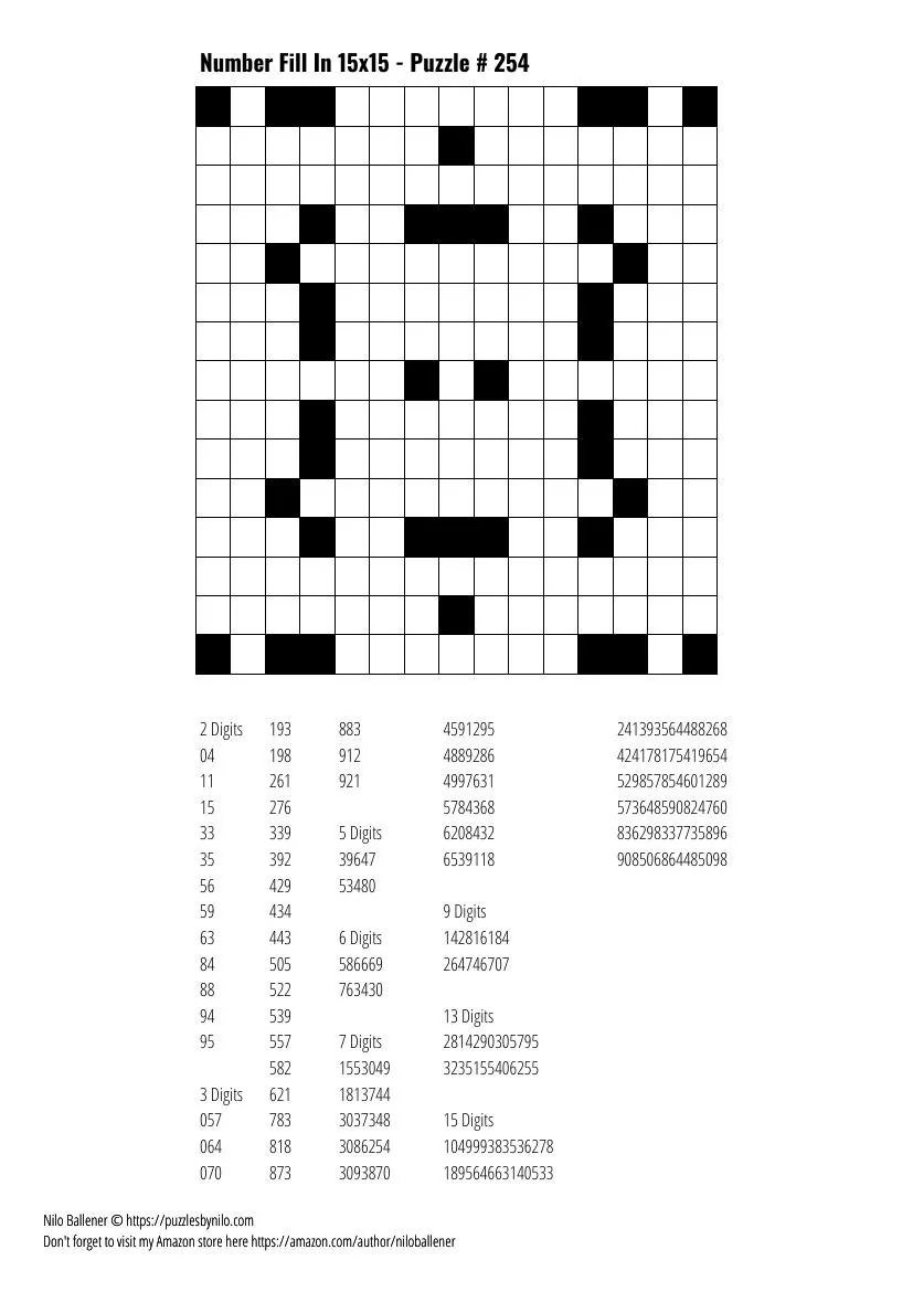 Number Crossword Puzzles Pdf