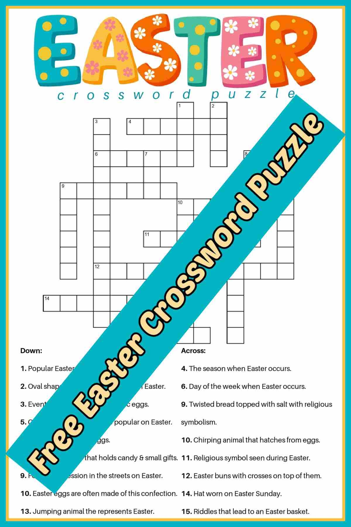 Easter Crossword Puzzles For Adults Printable