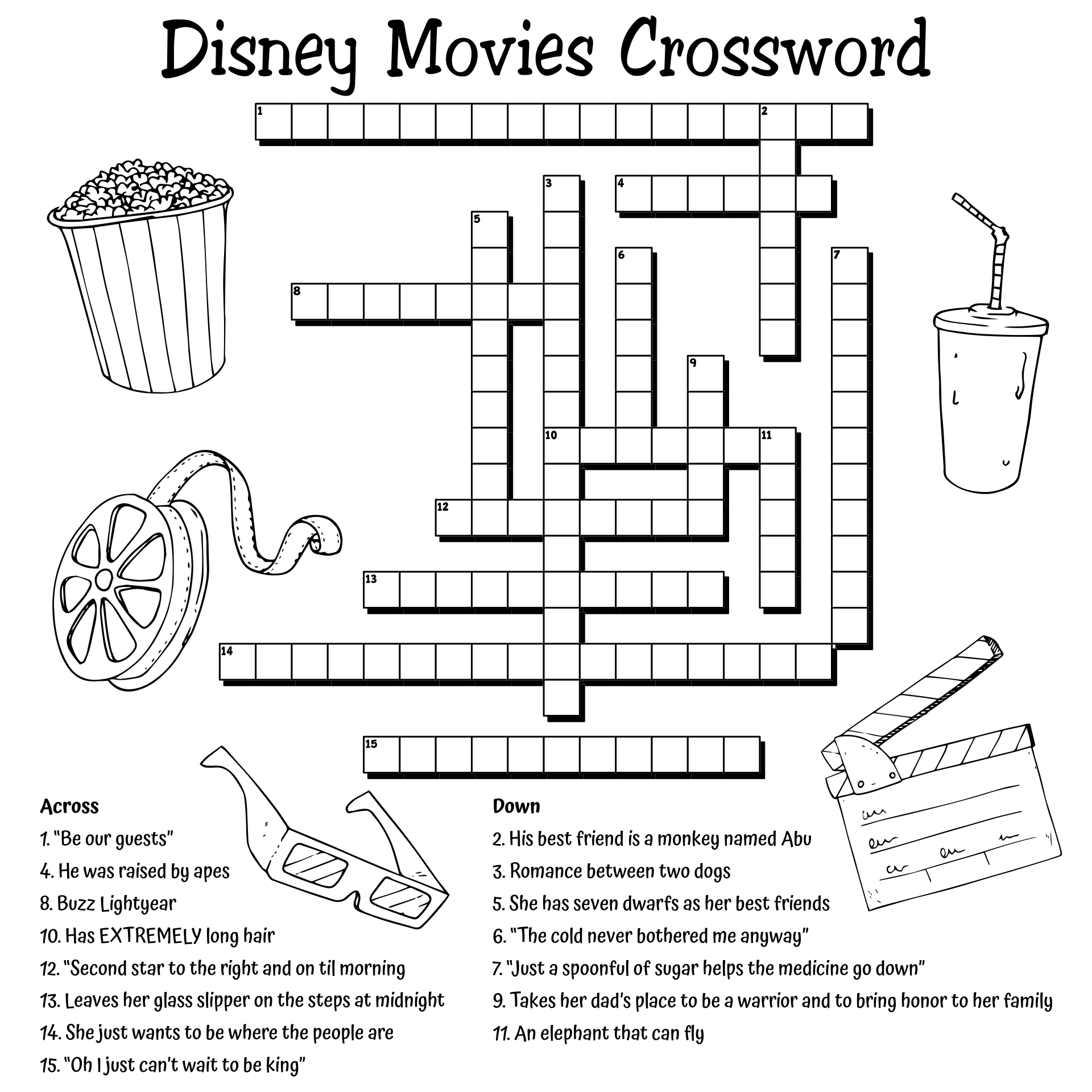 Printable Large Print Crossword Puzzles