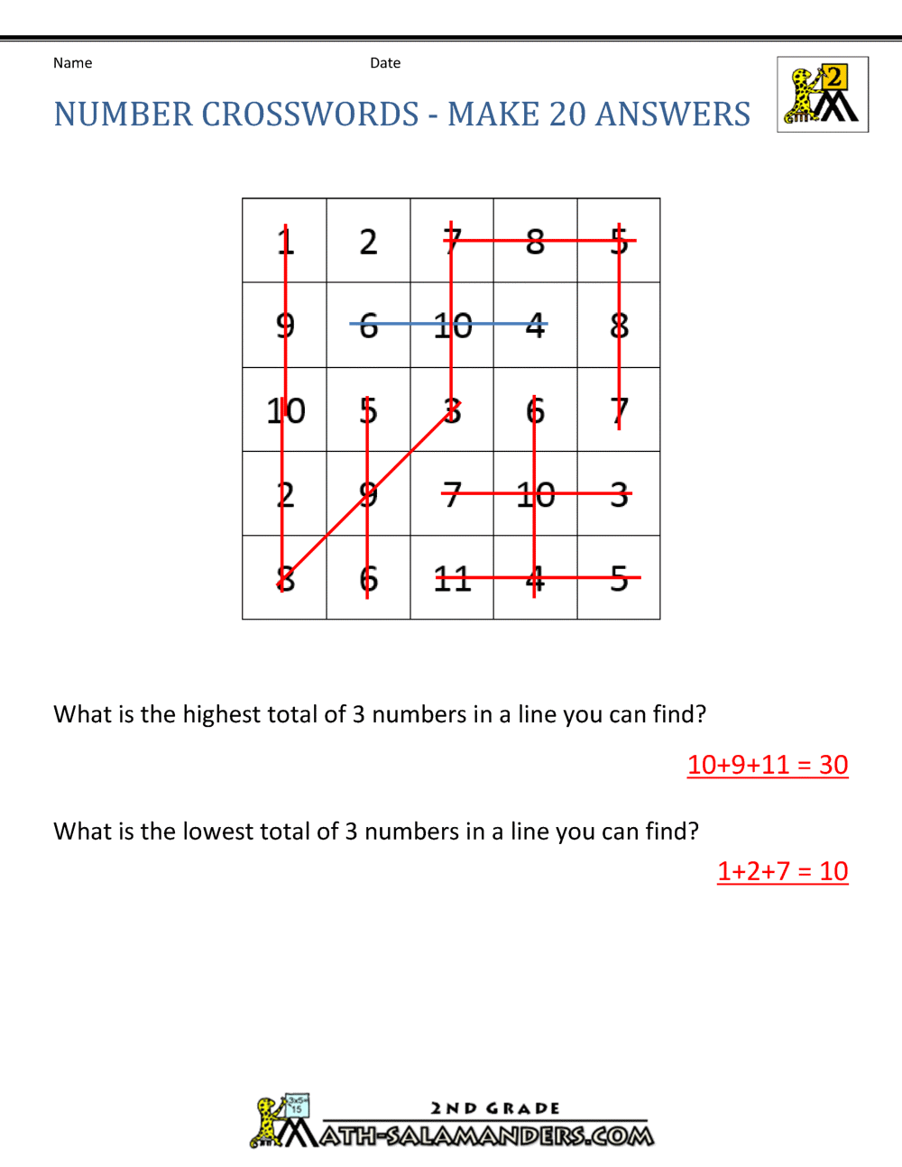 Free Math Puzzles Addition And Subtraction