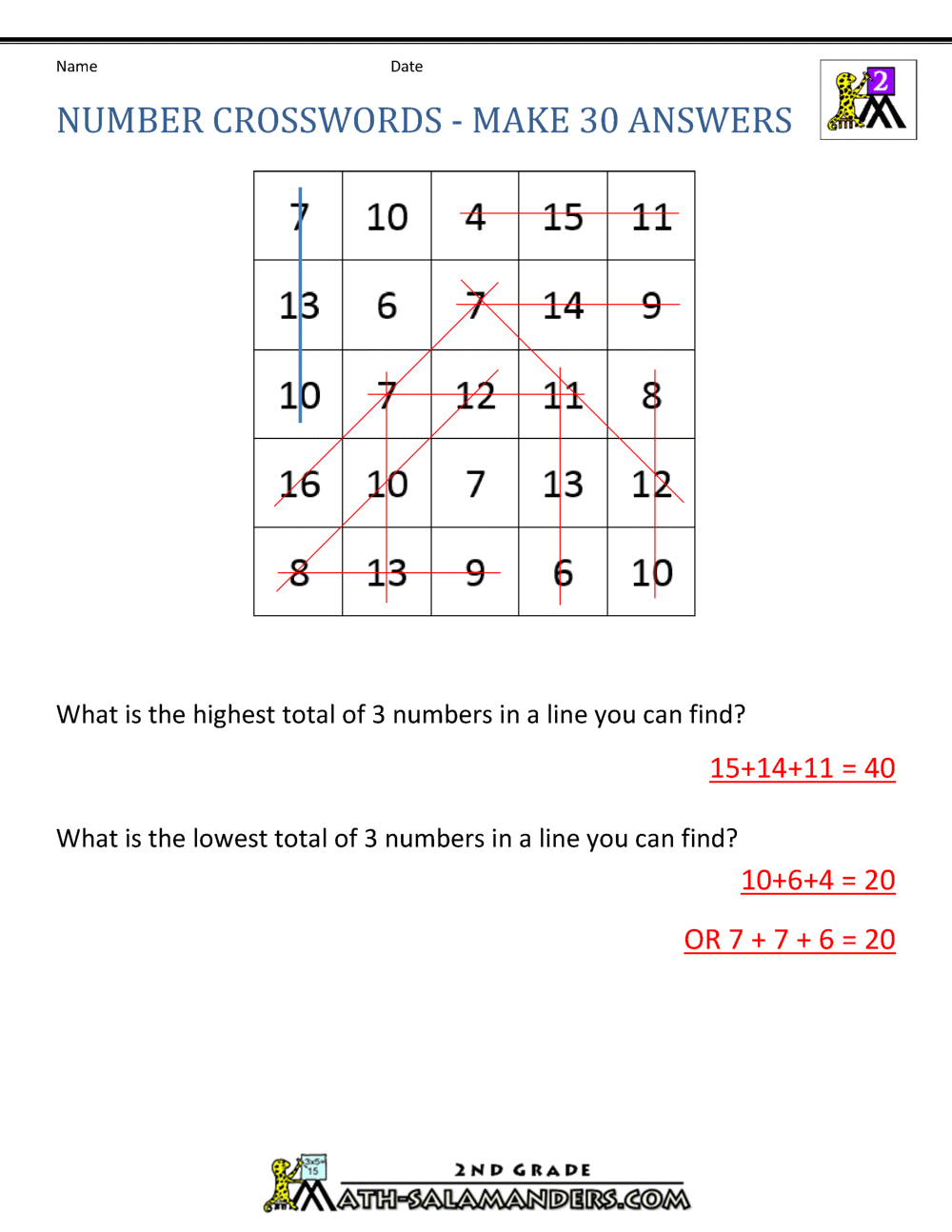 Free Math Puzzles Addition And Subtraction