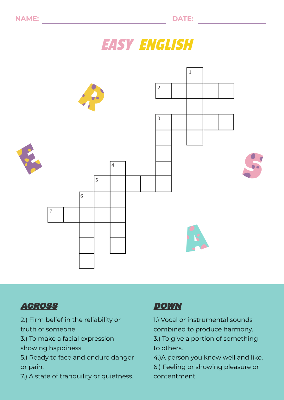 Free Crossword Puzzle Template