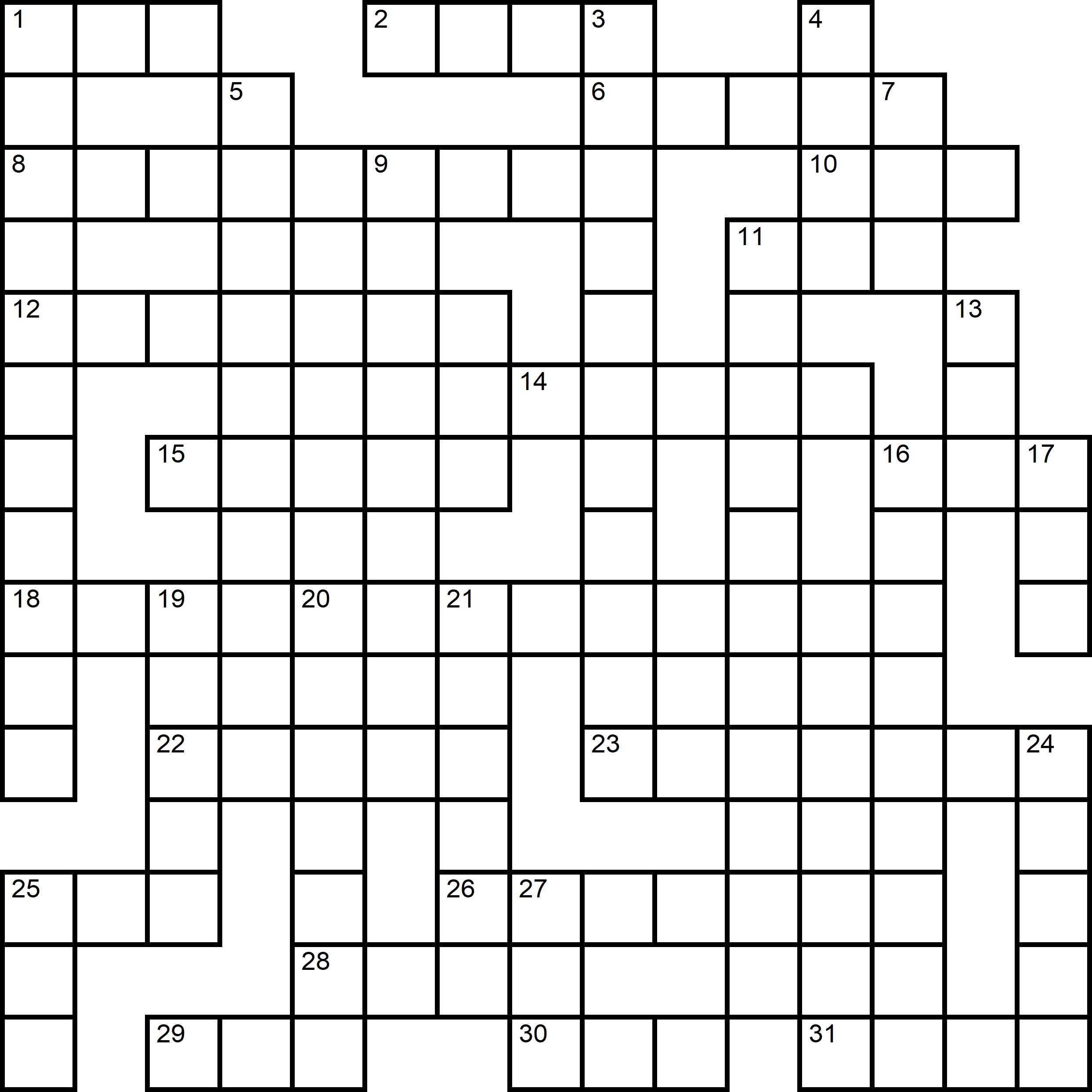 Free Printable Easy Crossword Puzzles