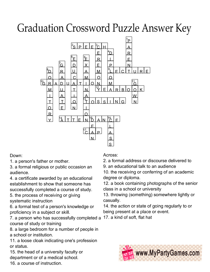 Movie Themed Crossword Puzzles Printable