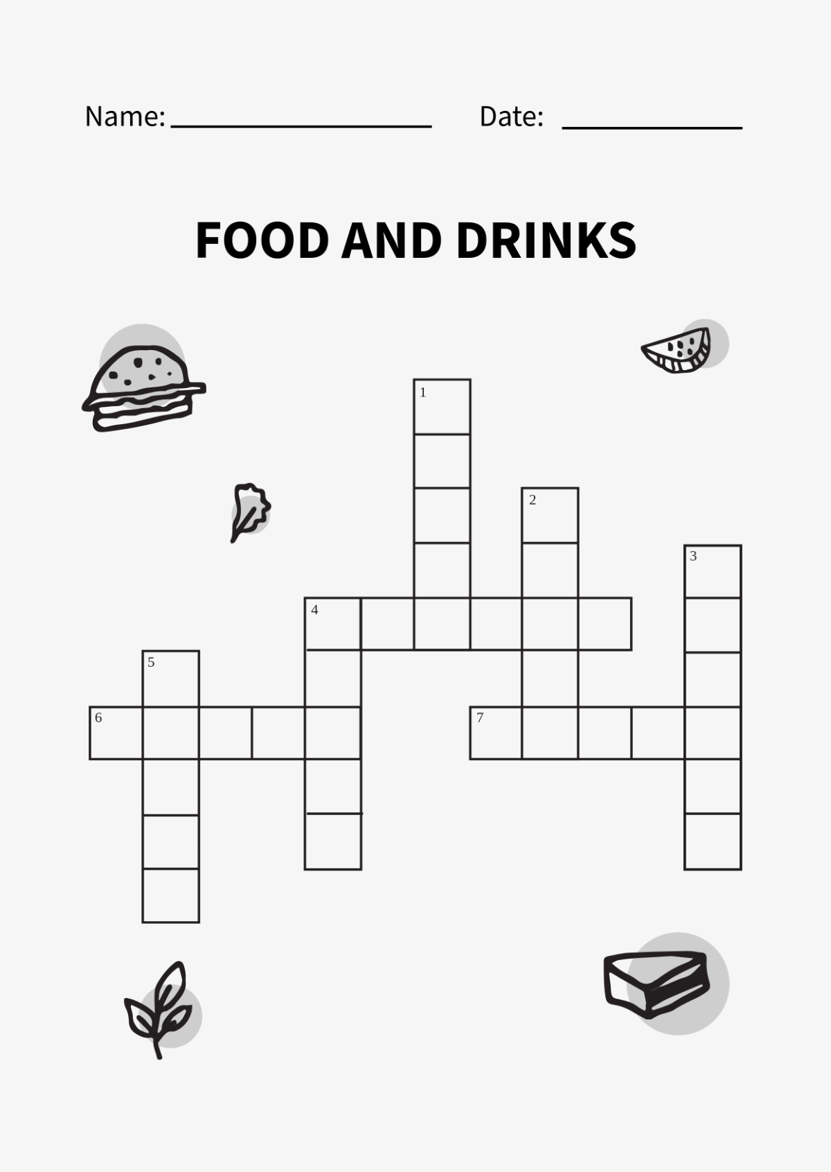 Free Printable Mini Crossword Puzzle Template To Edit Online