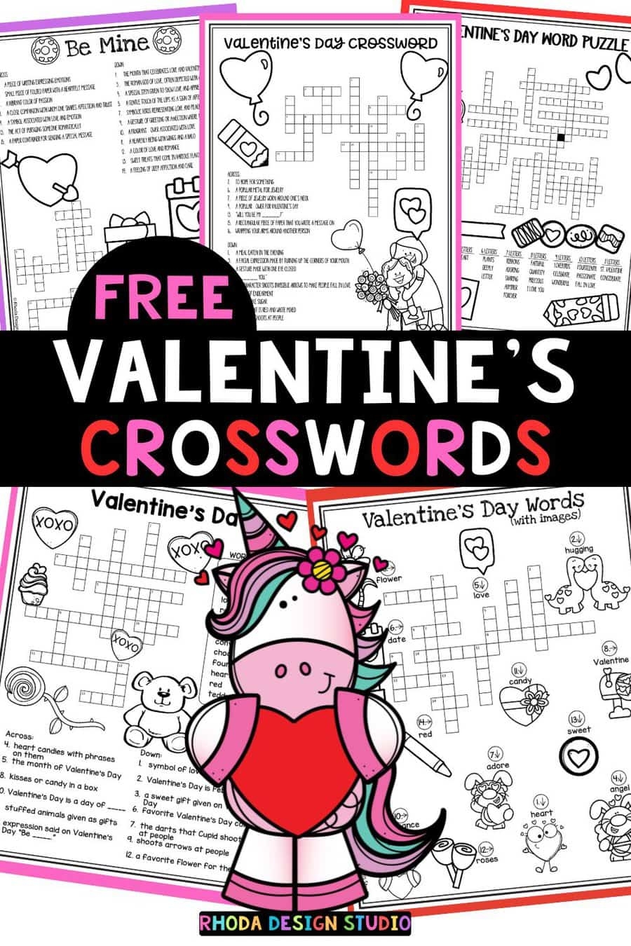Free Valentine s Day Crossword Printables For Kids