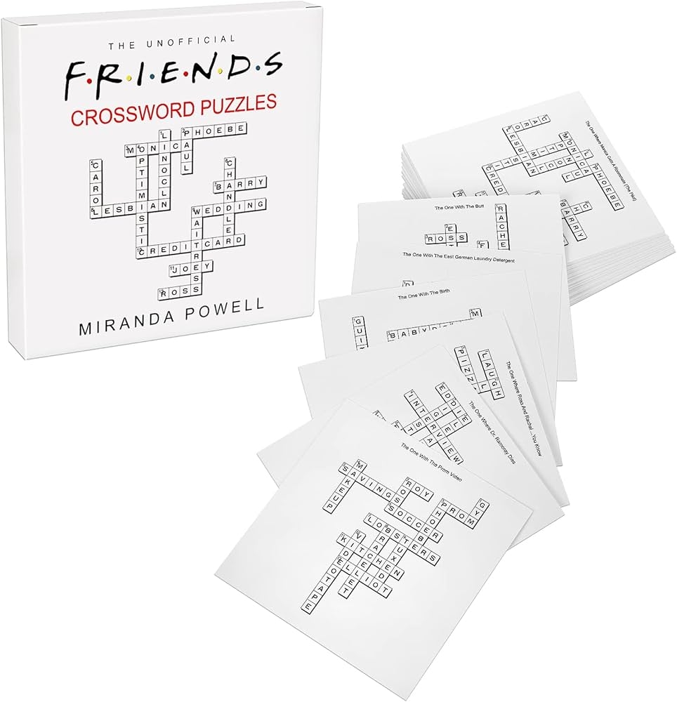 Friends Crossword Puzzles Friends TV Show Word Puzzle Buy Online 