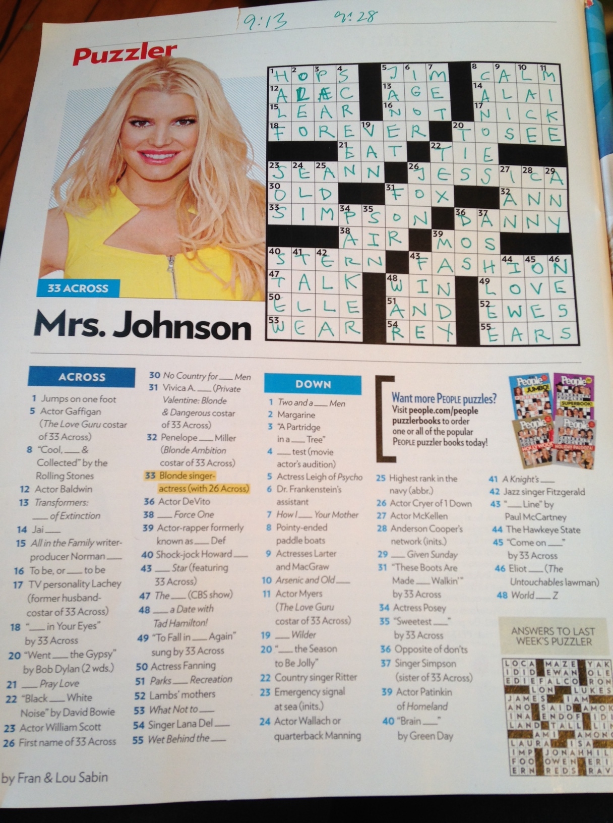 Fun Sized Episode Crossword Hijinks Bellwether Friends