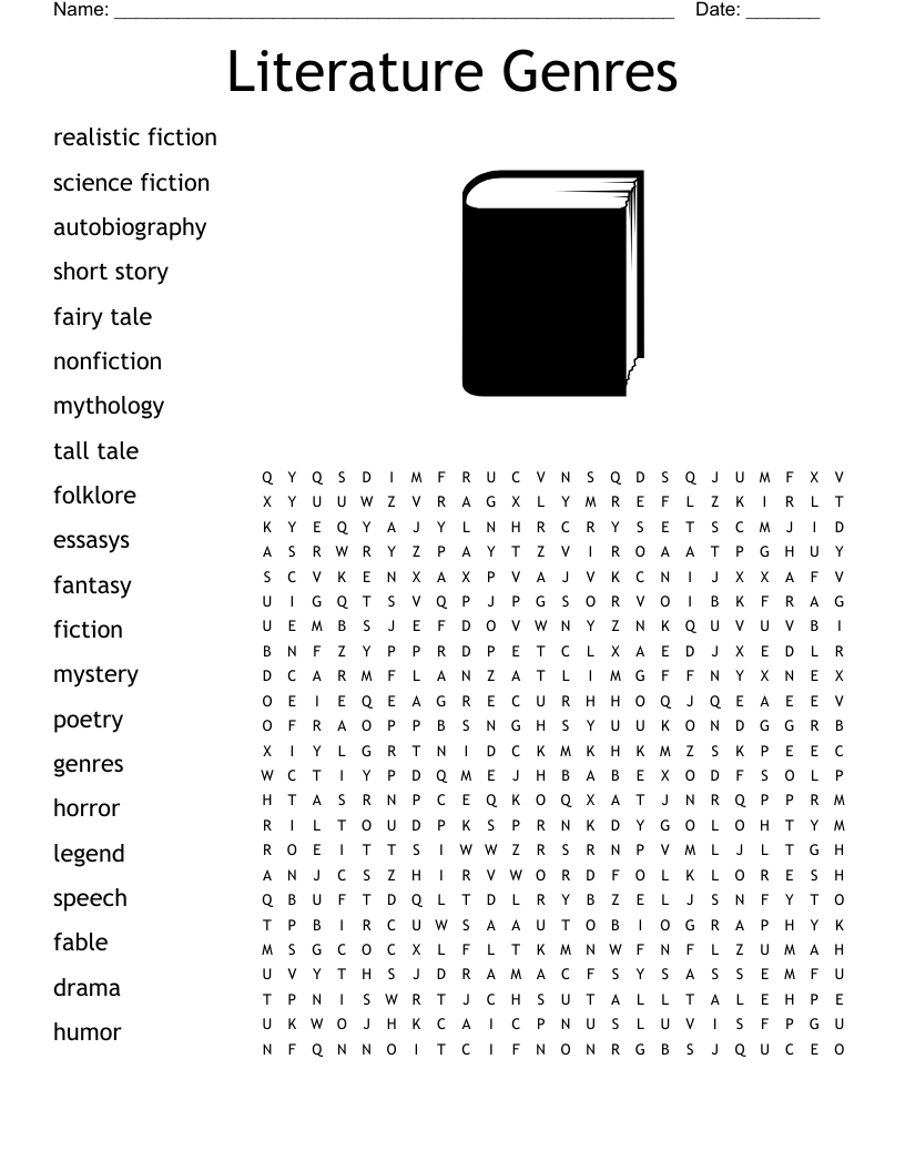 Genre Crossword Puzzle WordMint