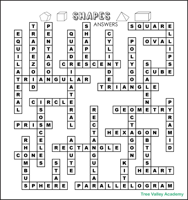 Geometric Figures Crossword Puzzle