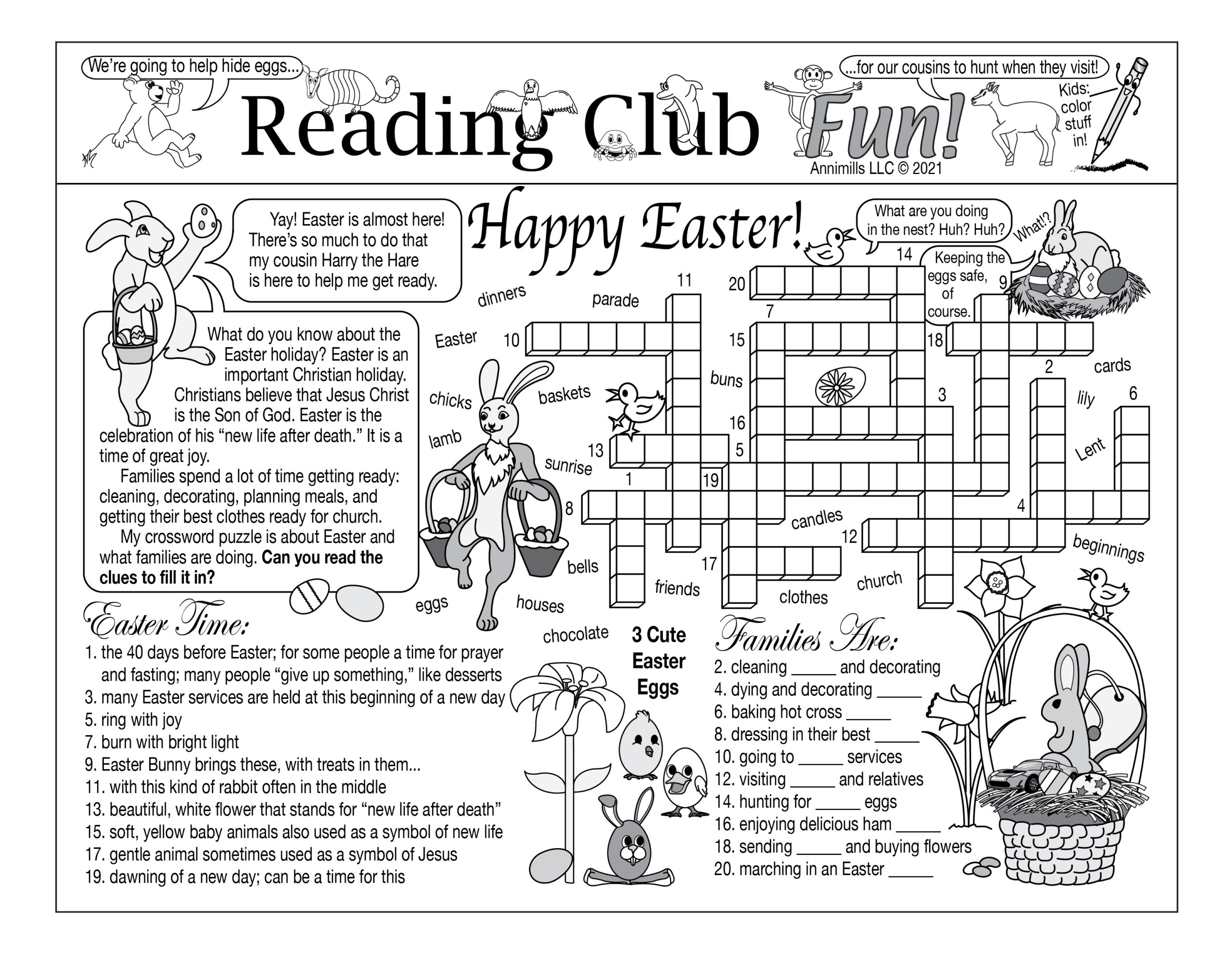 Christian Easter Crossword Puzzles Printable