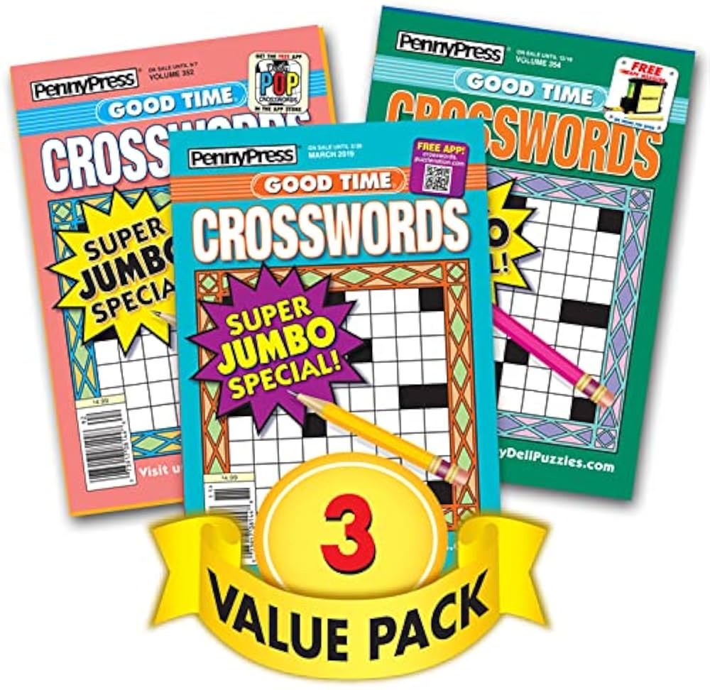 Good Time Crossword Puzzles For All Ages 3 Pack Paperback Penny Press Dell Magazines Amazon Books