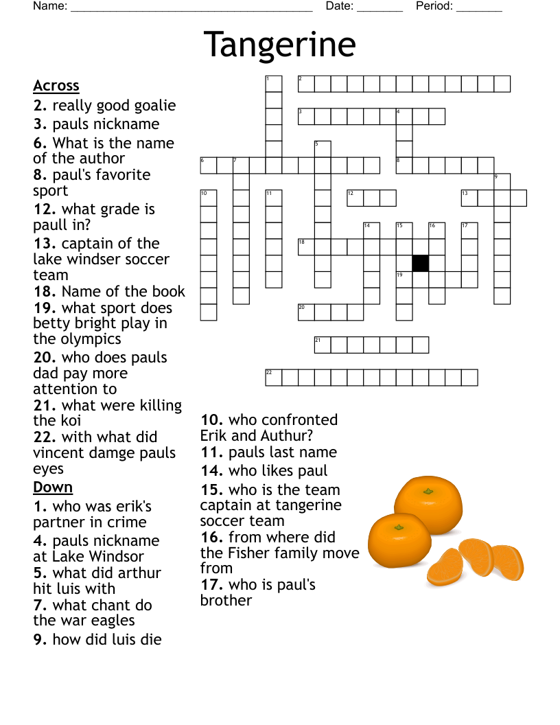 4th Grade Crossword Puzzles Printable Free
