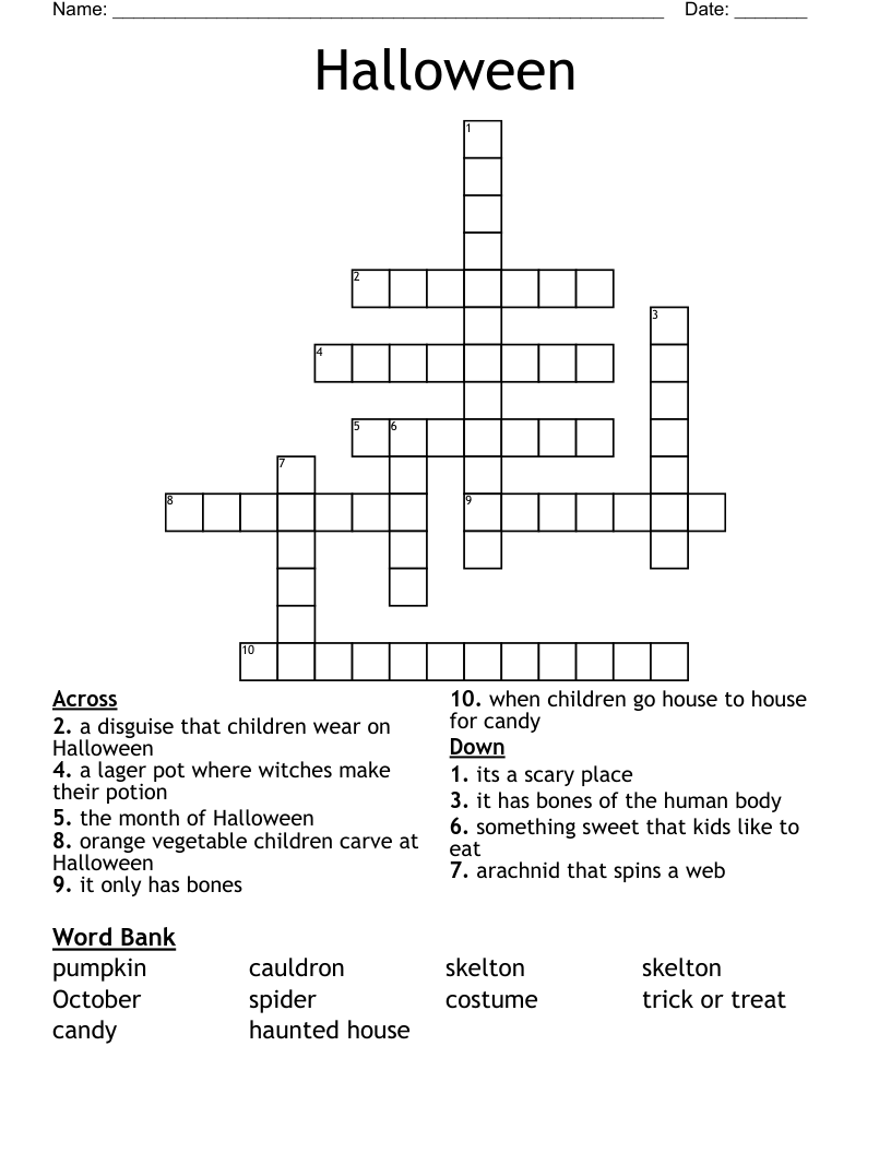 Halloween Crossword Hotsell