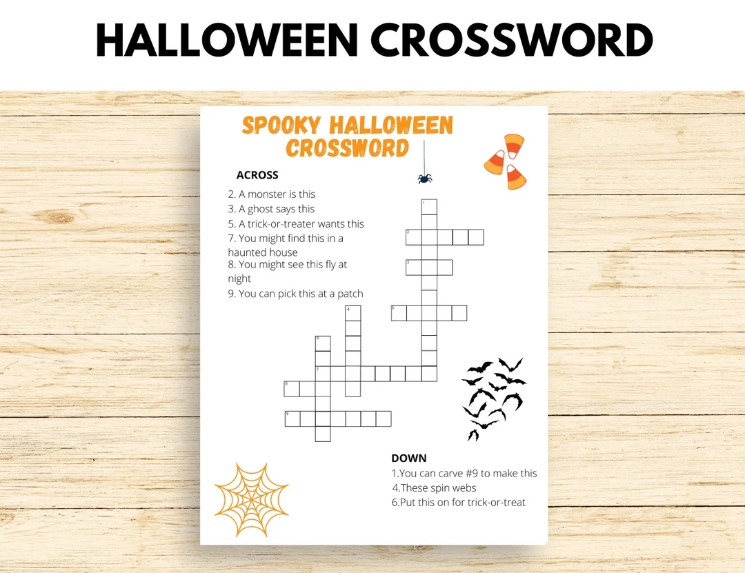 Printable Halloween Crossword Puzzles Free