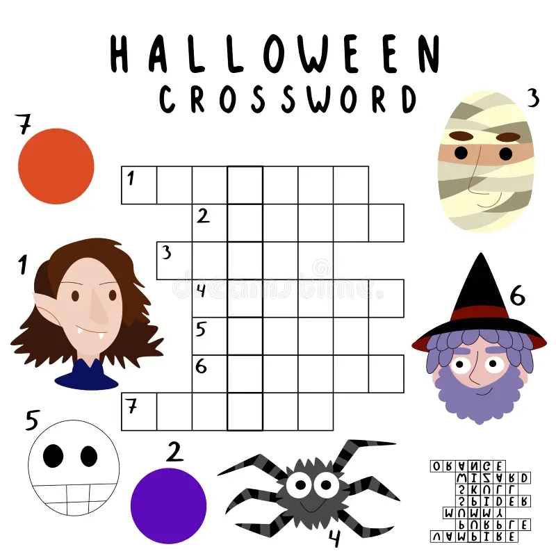 Halloween Printable Crossword Puzzles