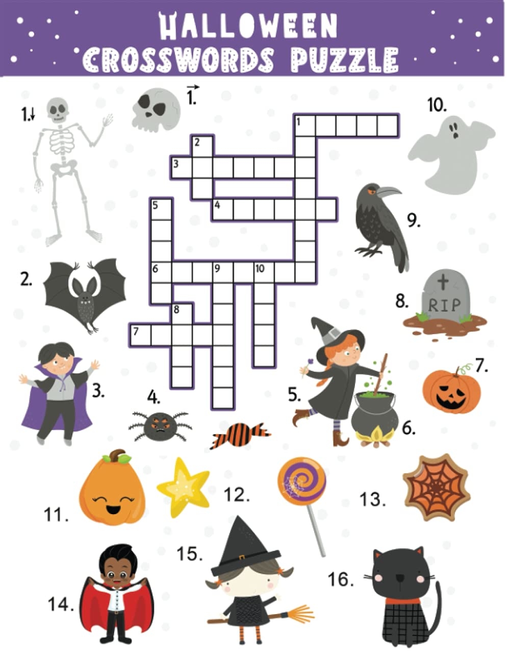 Halloween Crossword Puzzles For Kids
