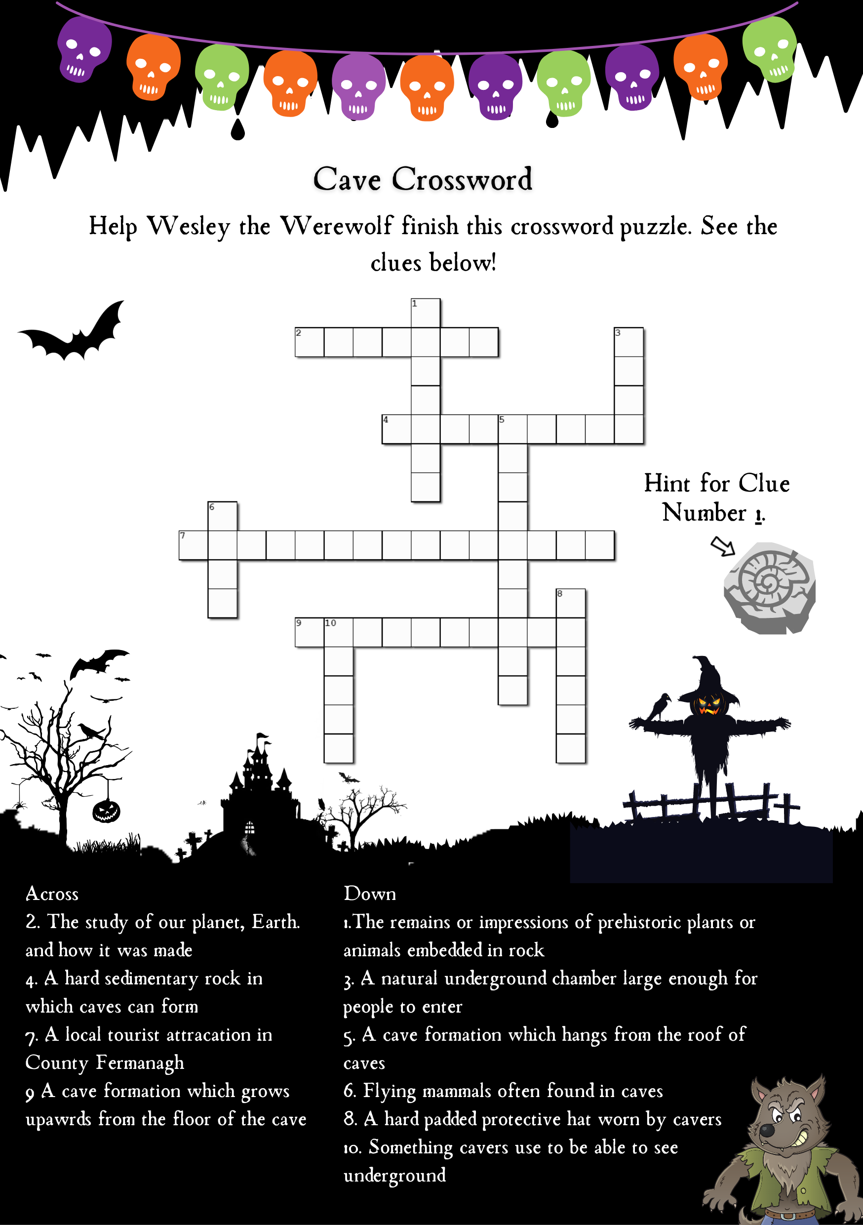 Halloween Puzzles Activities Answers Marble Arch Caves