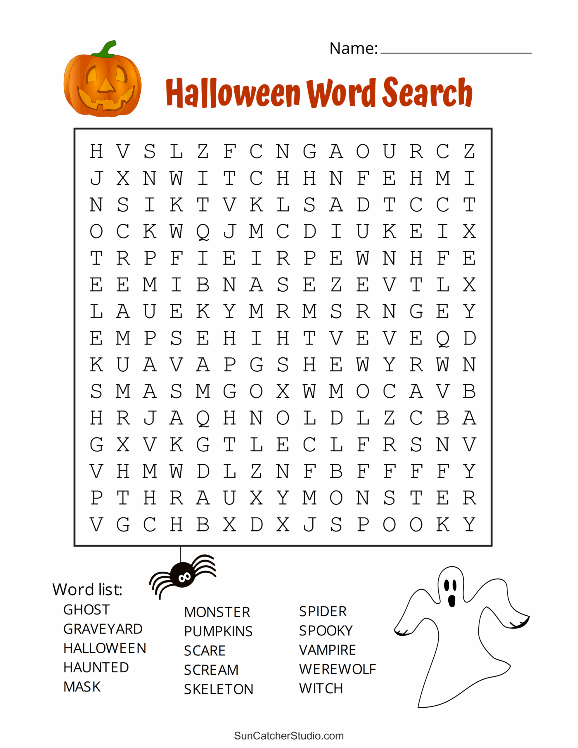 Halloween Word Search Free Printable Puzzles Free Printables Monograms Design Tools Patterns U0026 DIY Projects