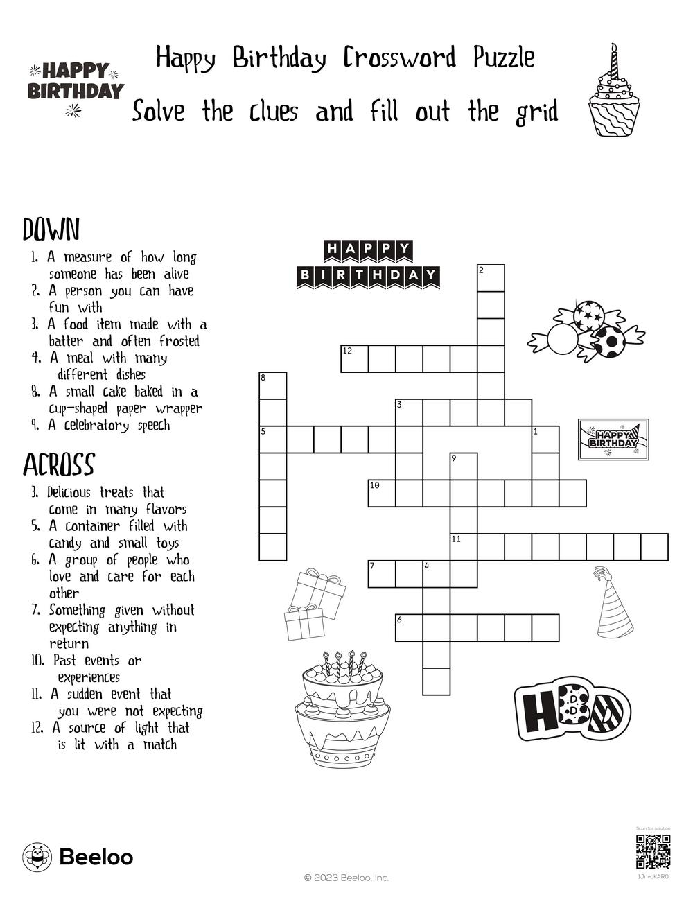Printable Easy Crossword Puzzles For Seniors