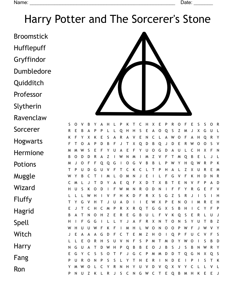 Harry Potter Crossword Puzzle Part 1 WordMint