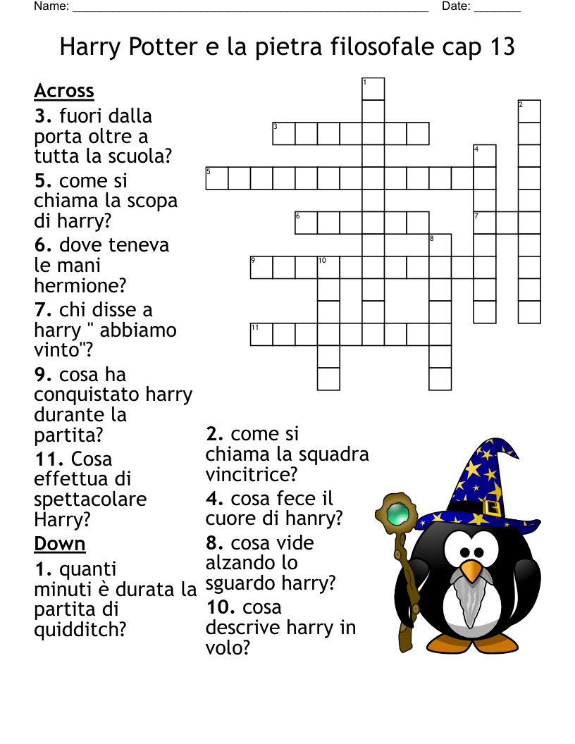 Harry Potter Crossword WordMint