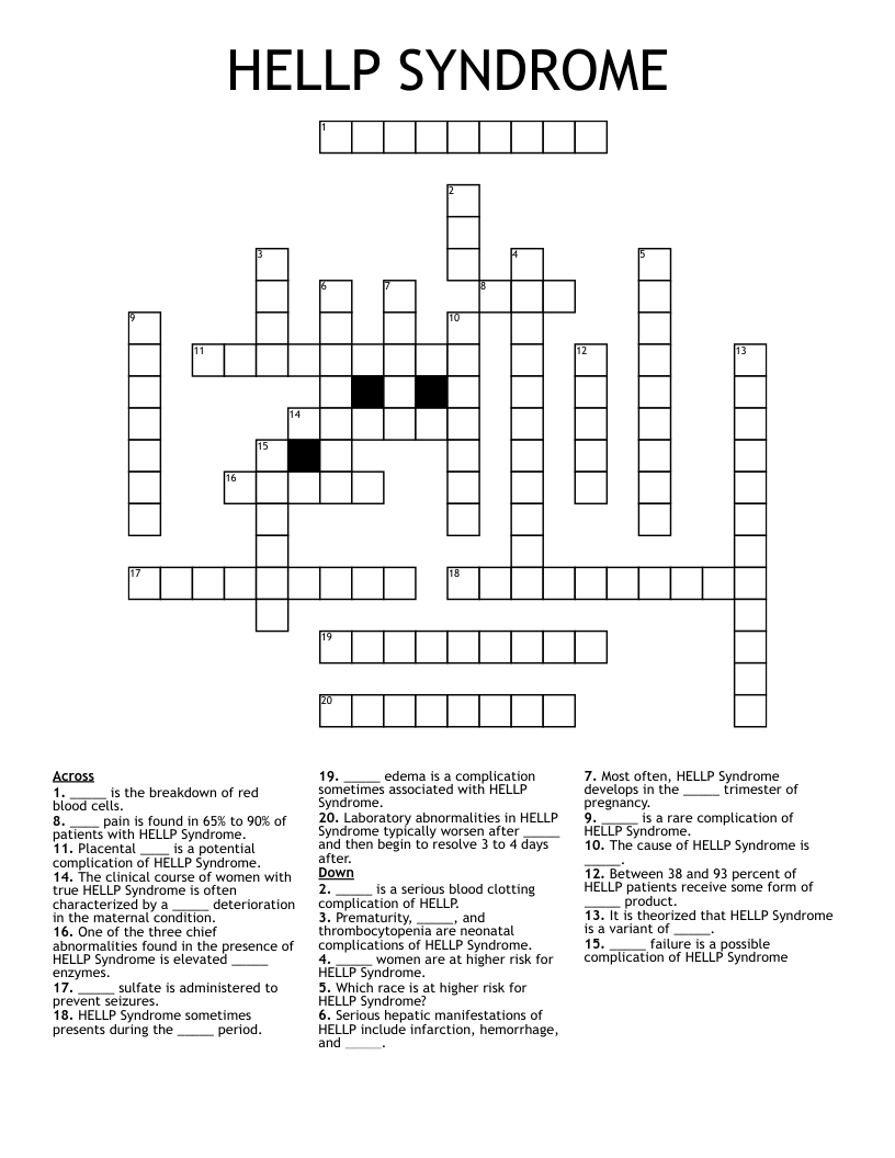 Hellseed Crossword Puzzle