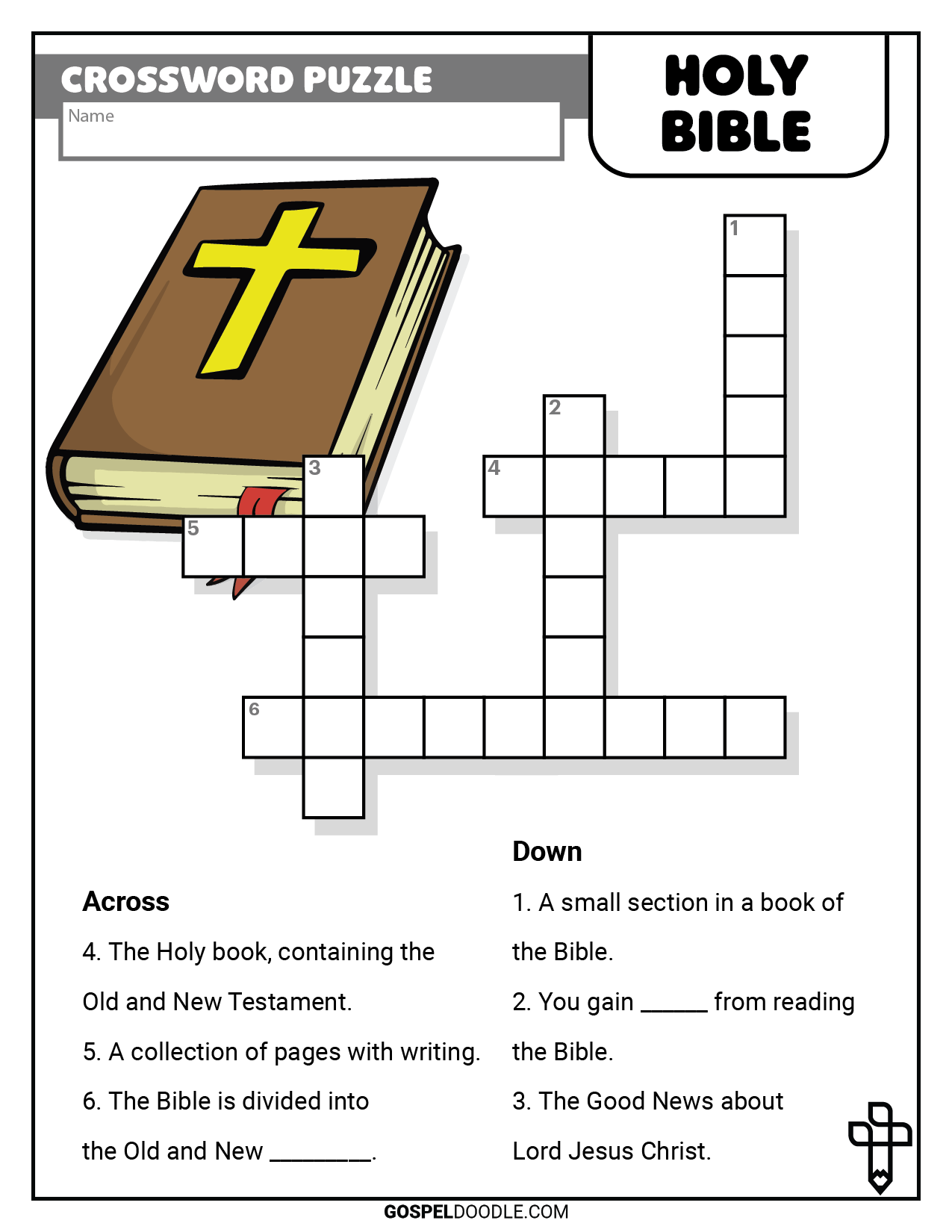 Christian Crossword Puzzles Printable