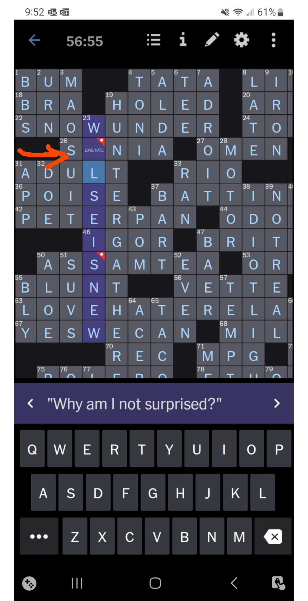 How Am I Supposed To Get This NYT Games App R crossword
