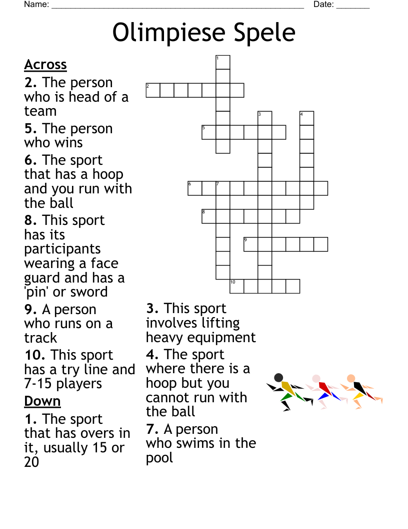 Printable Crossword Puzzles Sea Sports