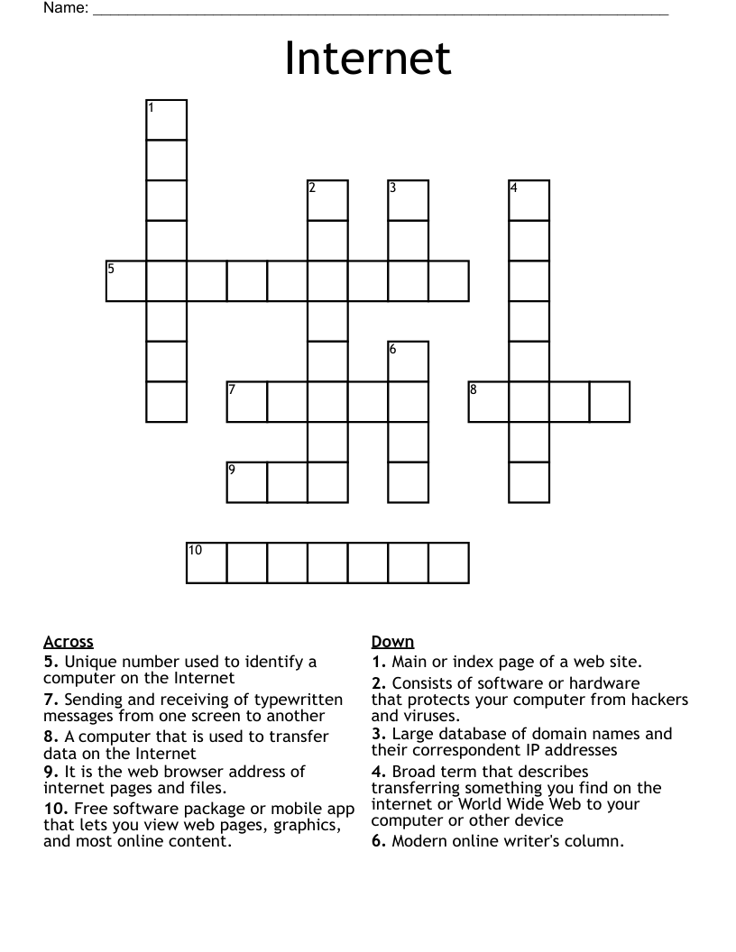 Internet Crossword WordMint