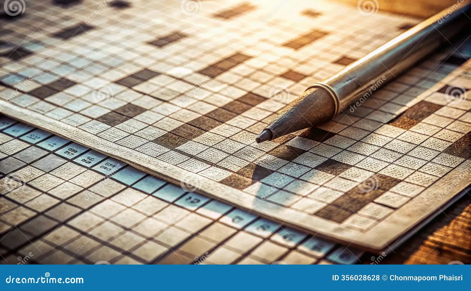Intriguing Vintage Newspaper Crossword Puzzle A CloseUp Documentary Photography Study Of Numbered Clues And Patterns Stock Illustration Illustration Of Textures Printed 356028628
