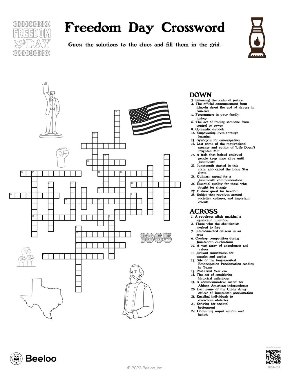 History Crossword Puzzles Printable