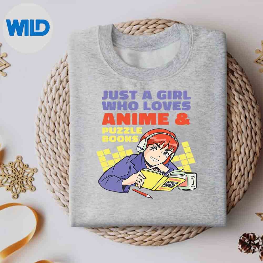 Just A Girls Who Loves Anime And Crossword Puzzle Books SVG Crossword Puzzles SVG Cut File WildSvg