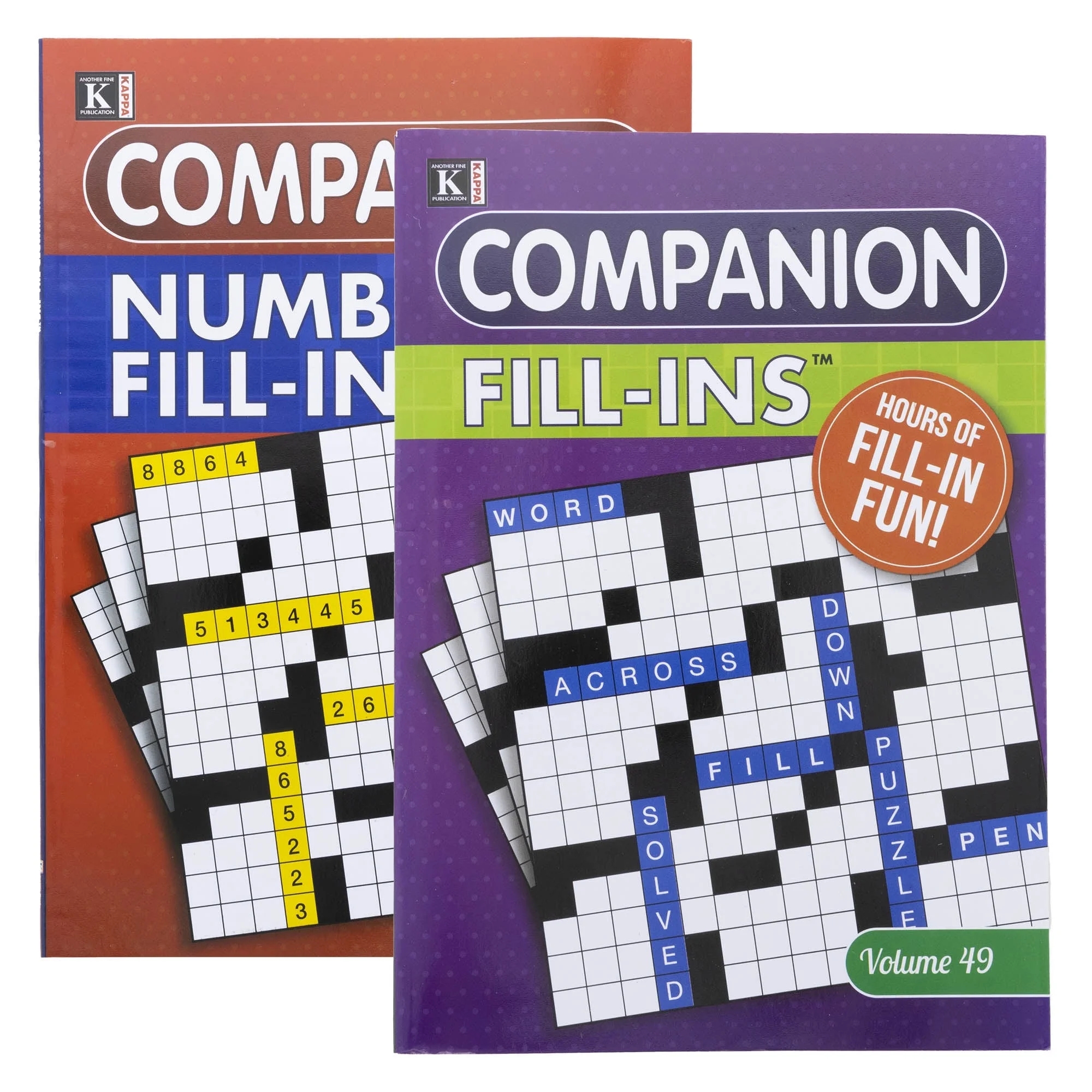 Kappa Companion Fill Ins Puzzle Book 2 Titles Game Activity Books For Adults Teens Training Learning 48 Pack Walmart