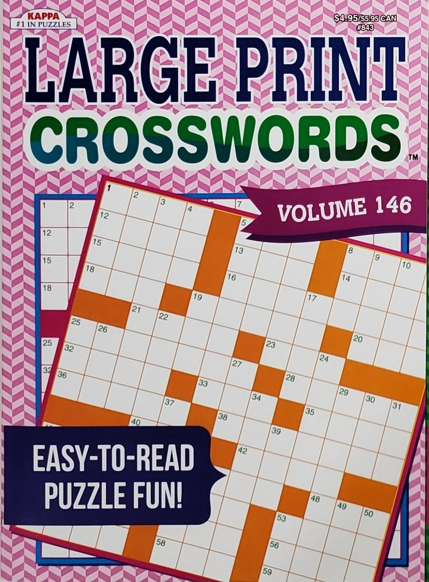 Kappa Large Print Crosswords Puzzle Books Largest Selection Of Volumes U PICK EBay